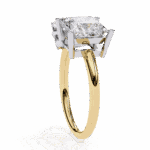 4.25 Carat Pear and Princess Cut Toi et Moi Solitaire Ring - Image 6