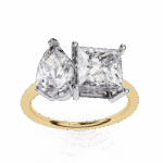 4.25 Carat Pear and Princess Cut Toi et Moi Solitaire Ring - Image 8