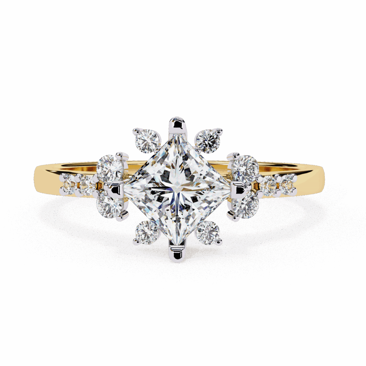 1 Carat Princess Cut Refined Everyday Look  Image 4