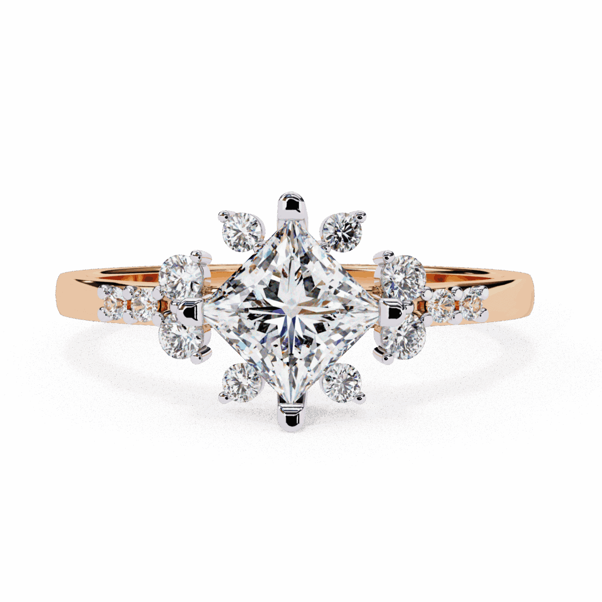 1 Carat Princess Cut Refined Everyday Look  Image 8