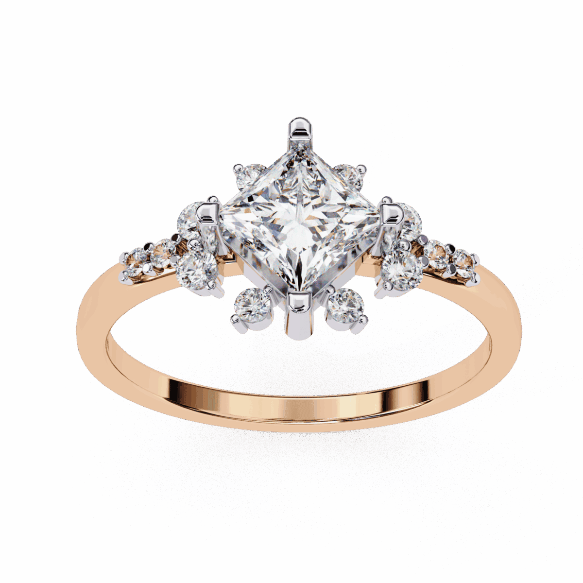 1 Carat Princess Cut Refined Everyday Look  Image 11