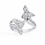 1 Carat Pear and Round Cut Modern Essential Ring