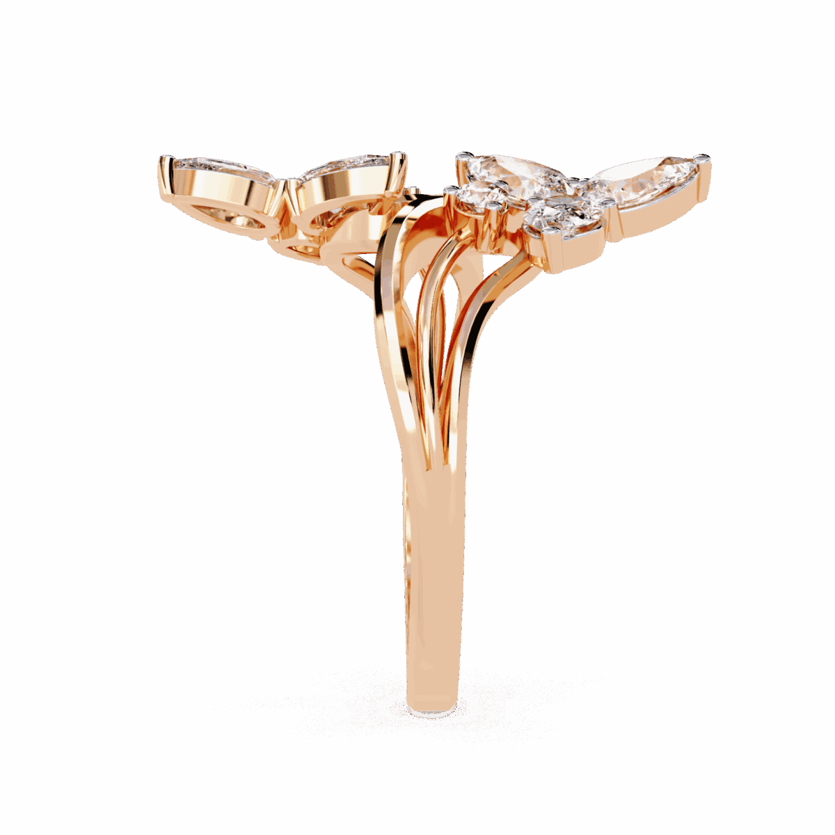 1 Carat Pear and Round Cut Modern Essential Ring  Image 10