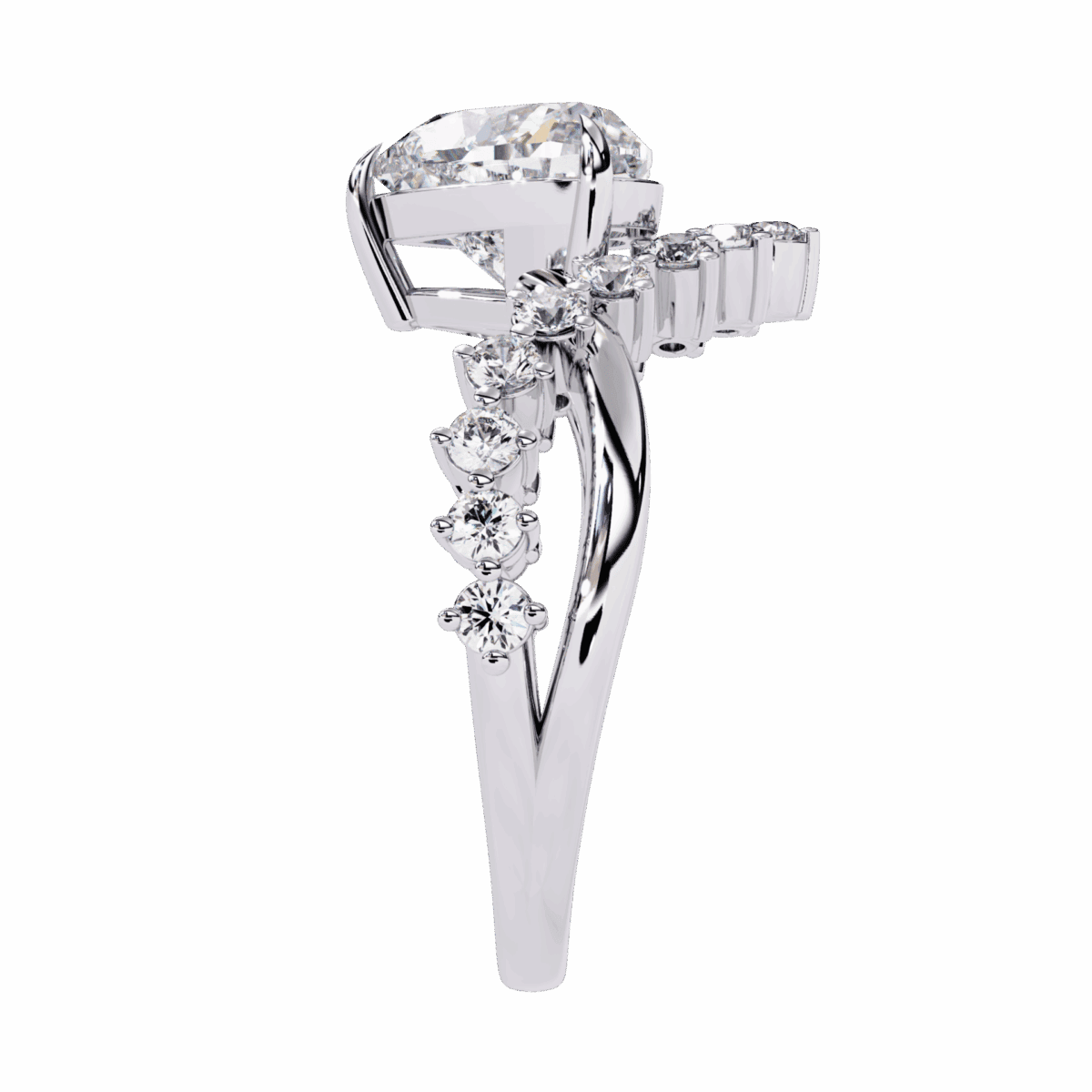 2.5 Carat Heart Cut Signature Wear Ring  Image 2