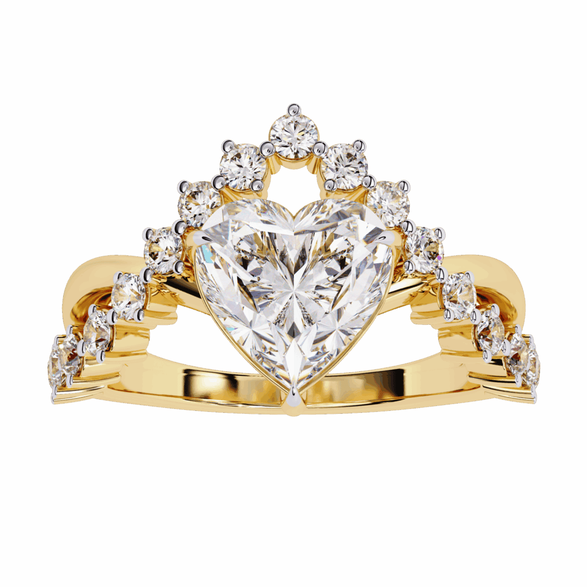 2.5 Carat Heart Cut Signature Wear Ring  Image 8