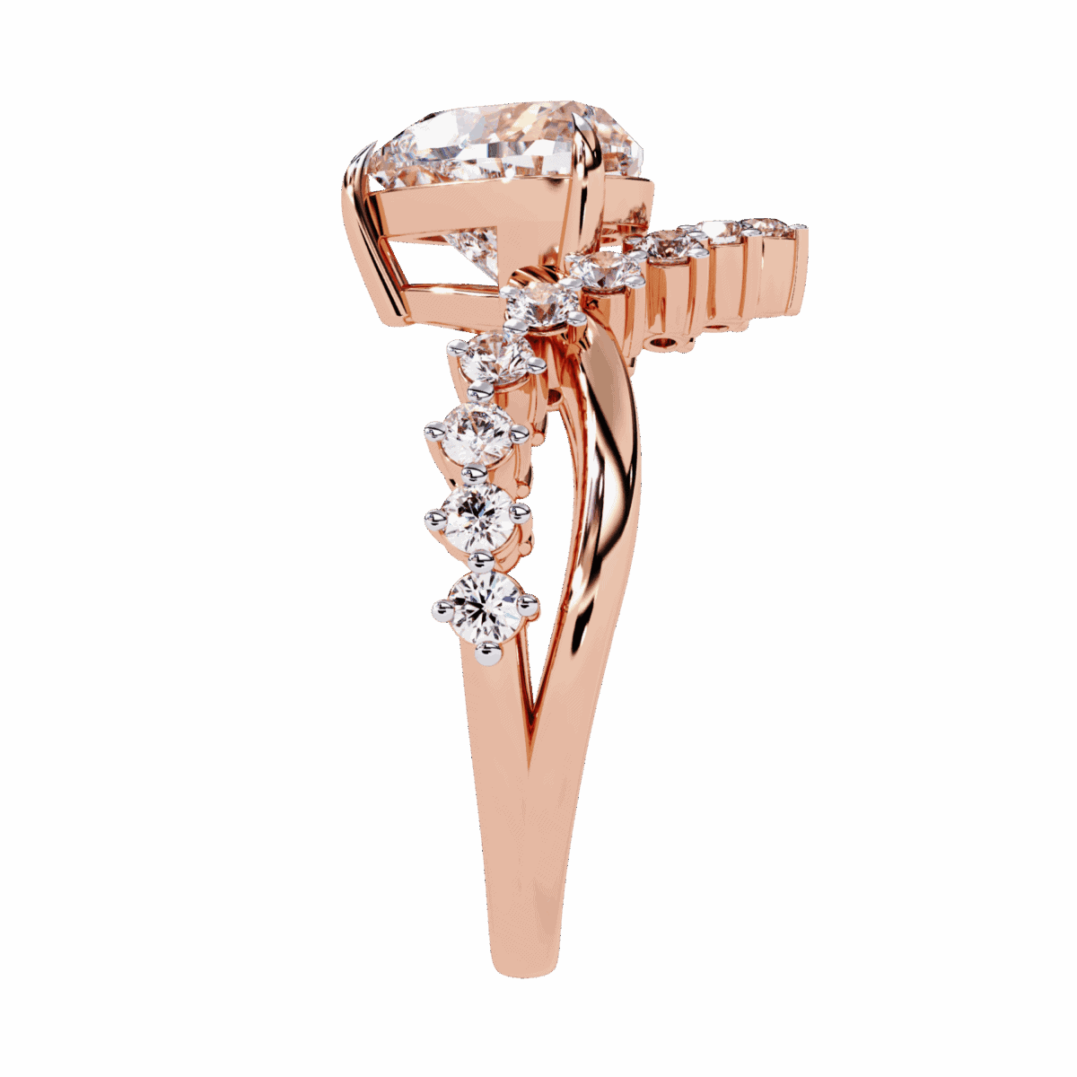 2.5 Carat Heart Cut Signature Wear Ring  Image 10