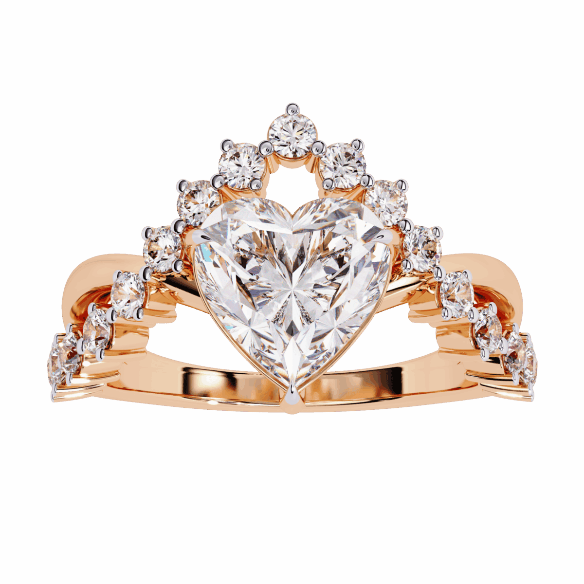 2.5 Carat Heart Cut Signature Wear Ring  Image 12