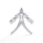 1.5 Carat Pear and Round Cut Modern Essential Ring