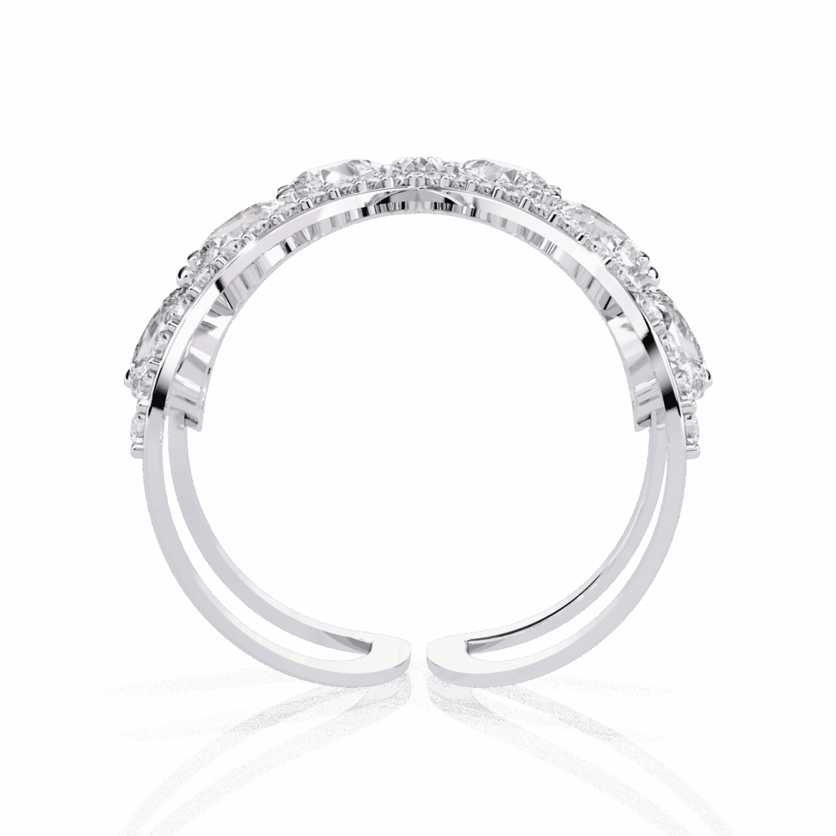 1.5 Carat Pear and Round Cut Modern Essential Ring  Image 4