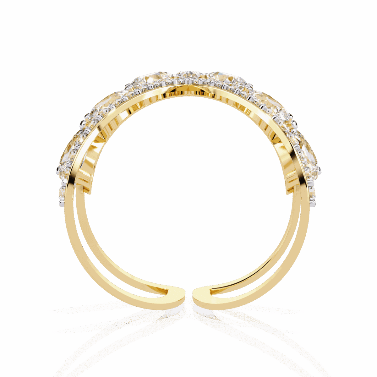 1.5 Carat Pear and Round Cut Modern Essential Ring  Image 8