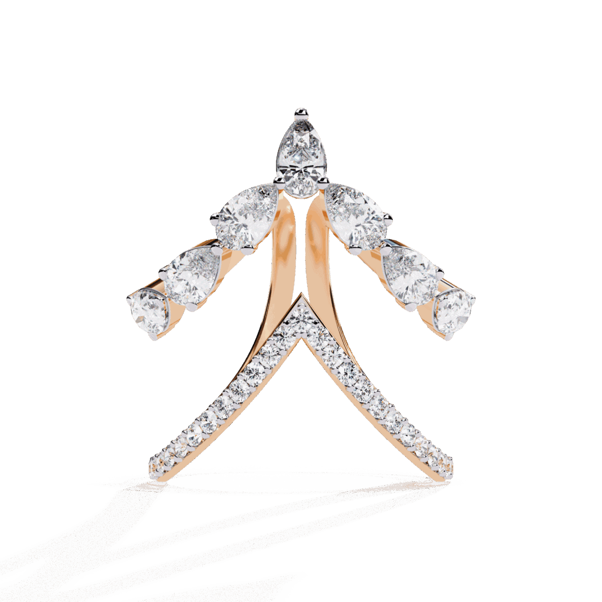 1.5 Carat Pear and Round Cut Modern Essential Ring  Image 9