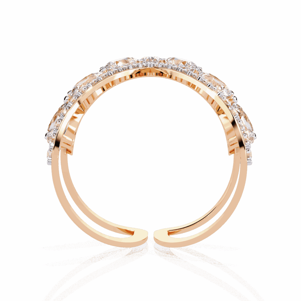 1.5 Carat Pear and Round Cut Modern Essential Ring  Image 12