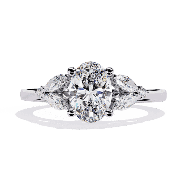 1.25 Carat Oval Cut Minimal Statement Ring