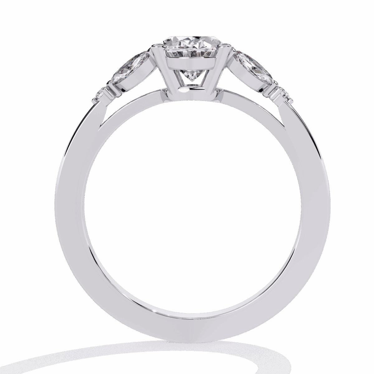 1.25 Carat Oval Cut Minimal Statement Ring  Image 3