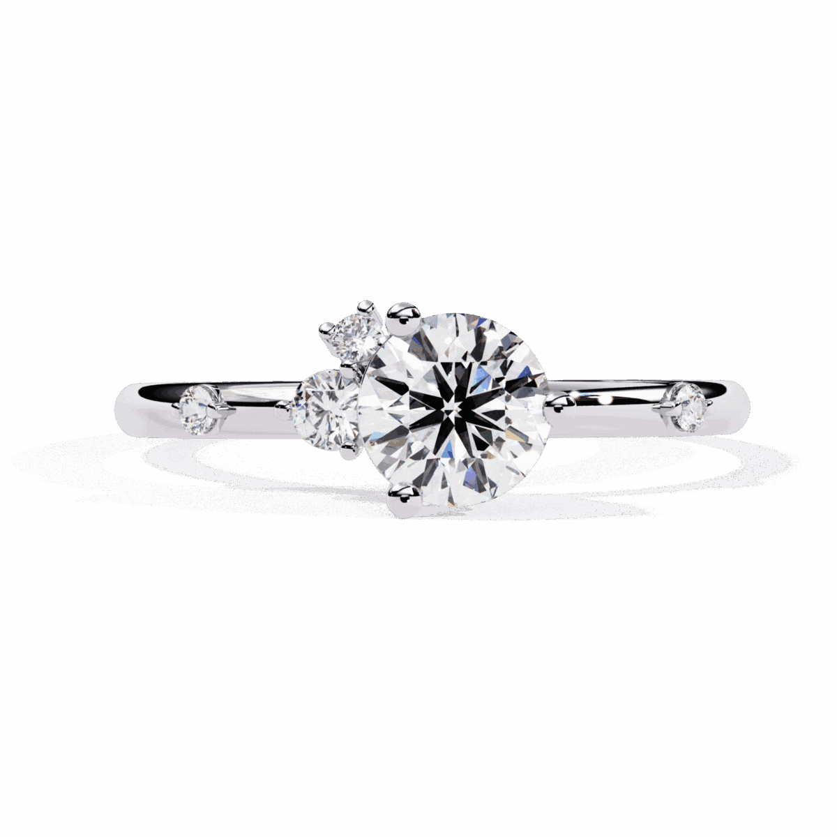0.5 Carat Round Cut Minimal Statement Ring  Image 1