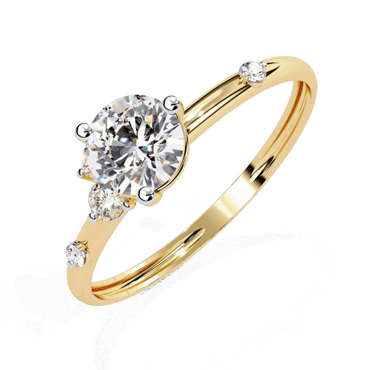0.5 Carat Round Cut Minimal Statement Ring  Image 8