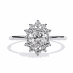 0.5 Carat Oval Cut Minimal Statement Ring