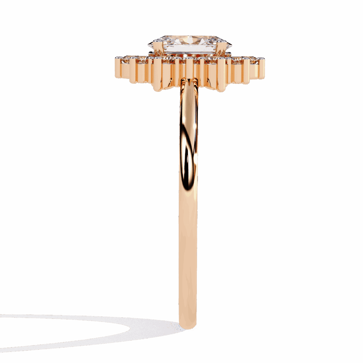 0.5 Carat Oval Cut Minimal Statement Ring  Image 11