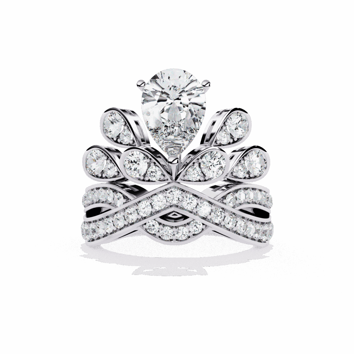 2.25 Carat Pear Cut Sparkle Cocktail Rings  Image 1