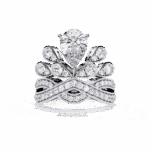 2.25 Carat Pear Cut Sparkle Cocktail Rings