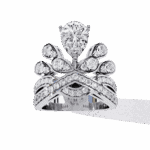 2.25 Carat Pear Cut Sparkle Cocktail Rings - Image 4