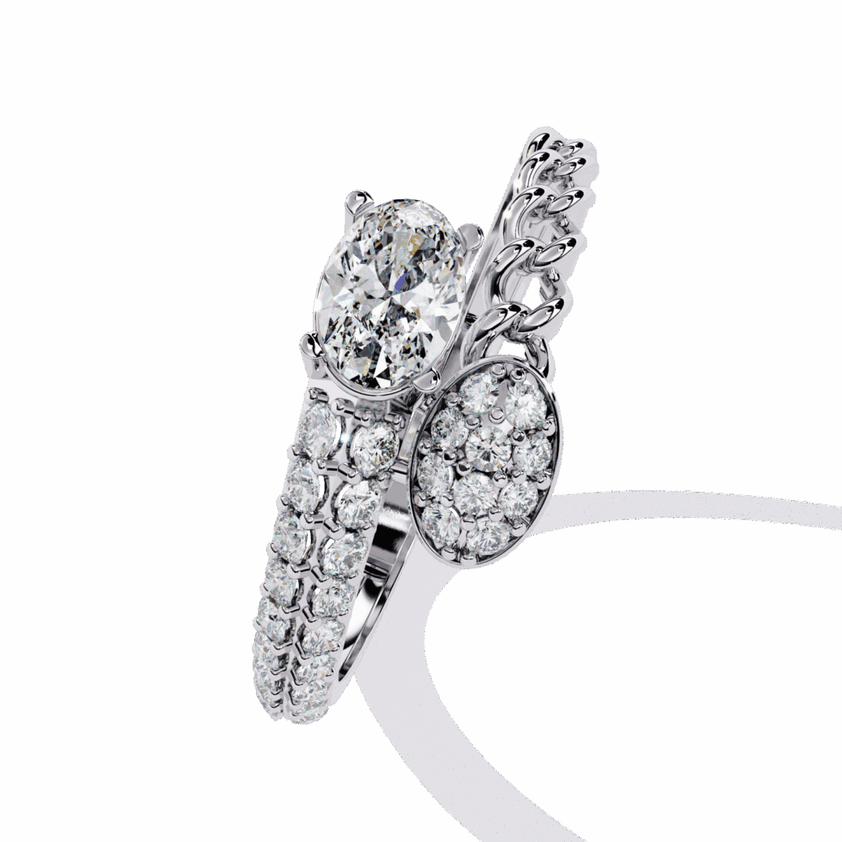 0.5 Carat Oval Cut Timeless Diamond Band  Image 4