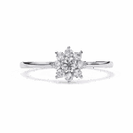 0.15 Carat Round Cut Minimal Statement Ring