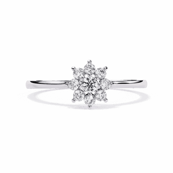 0.15 Carat Round Cut Minimal Statement Ring