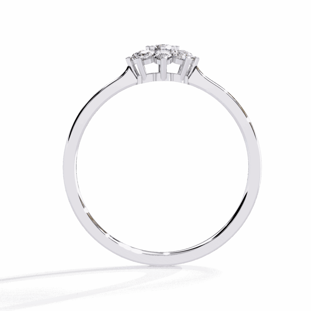 0.15 Carat Round Cut Minimal Statement Ring  Image 4