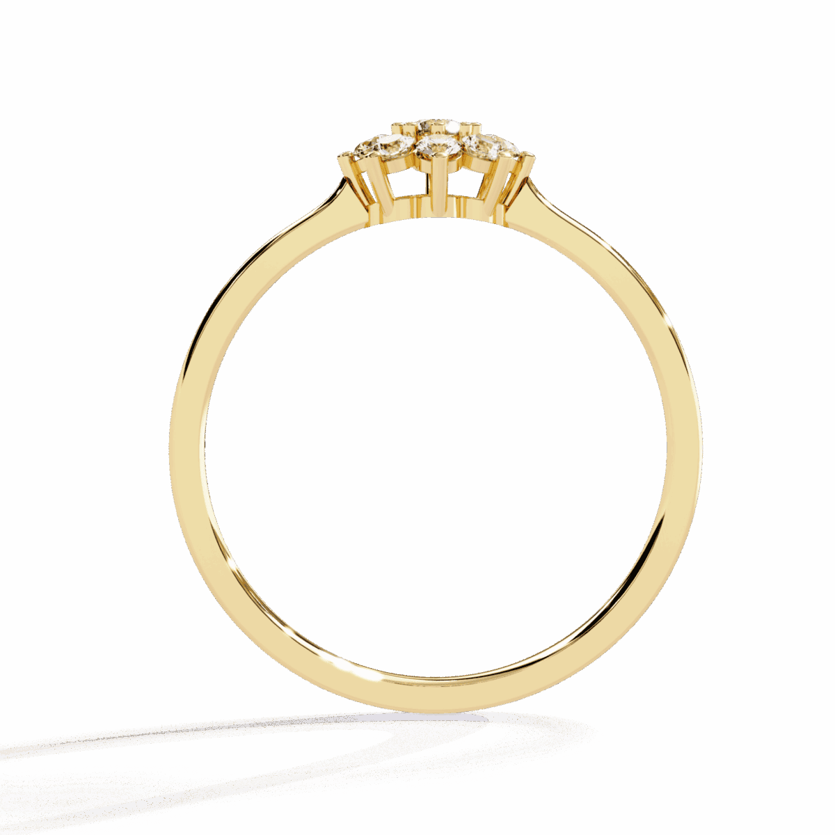 0.15 Carat Round Cut Minimal Statement Ring  Image 8