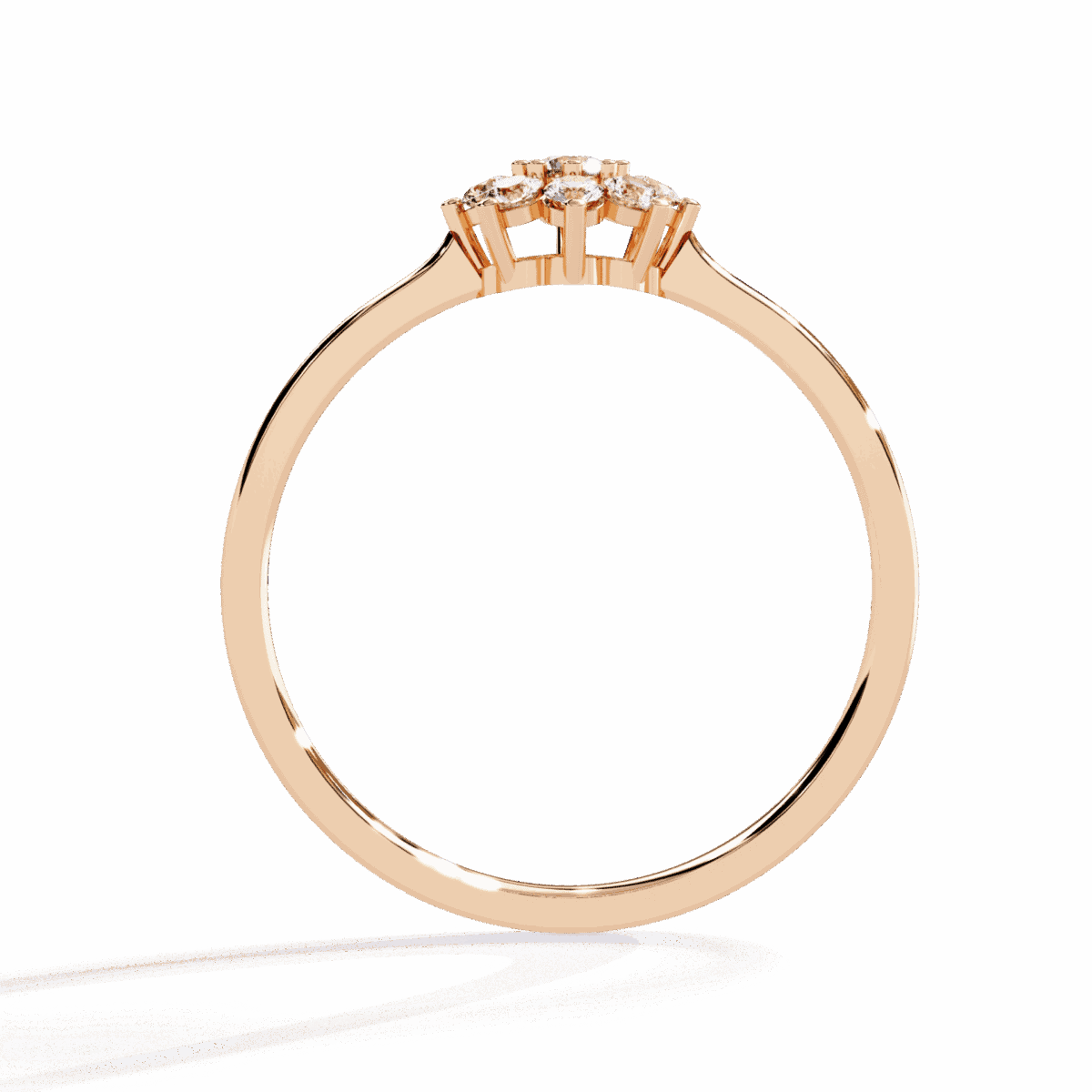 0.15 Carat Round Cut Minimal Statement Ring  Image 12