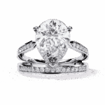 5.75 Carat Pear Cut Solitaire in Bezel Setting