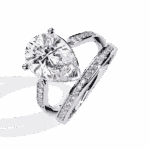 5.75 Carat Pear Cut Solitaire in Bezel Setting - Image 2