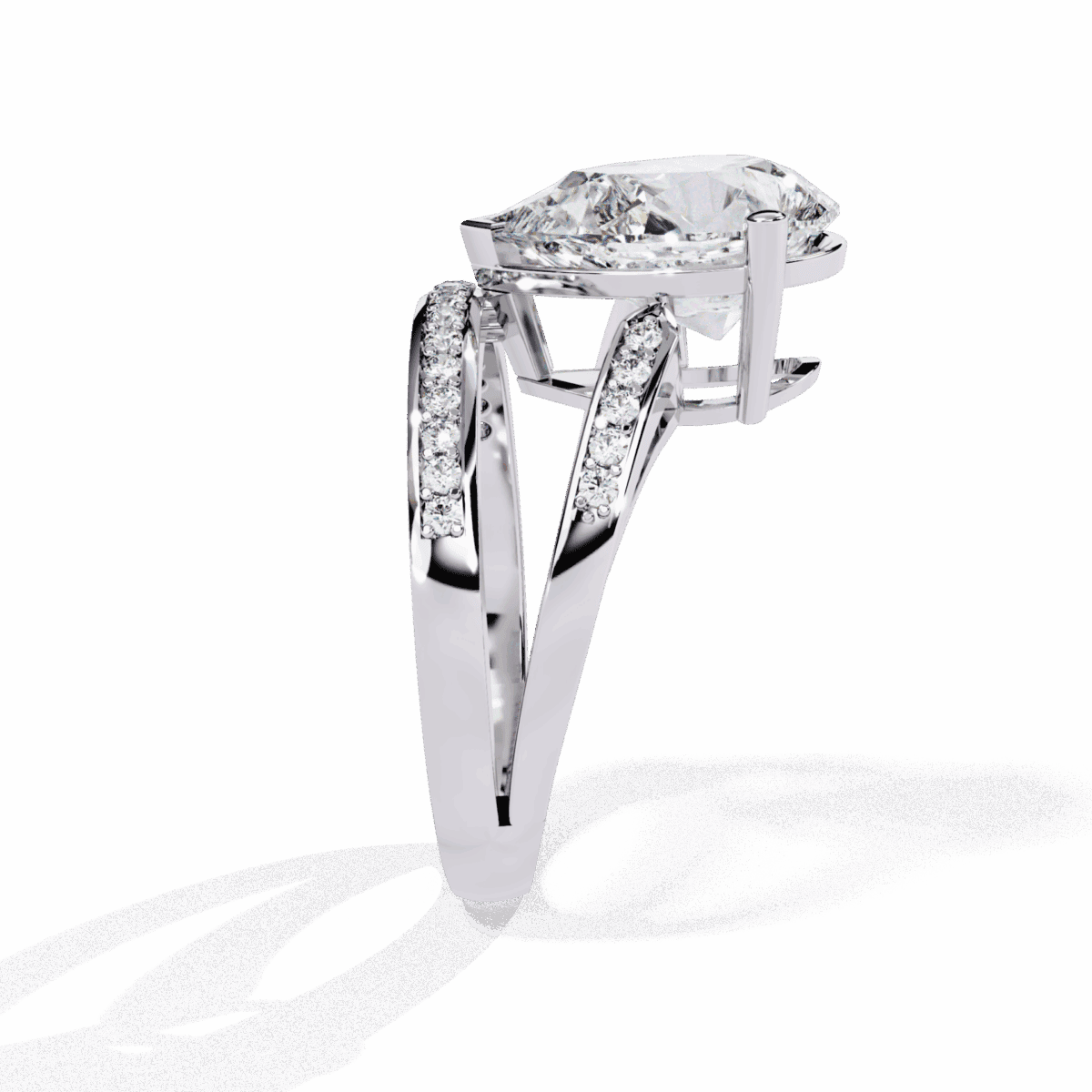 5.75 Carat Pear Cut Solitaire in Bezel Setting  Image 3