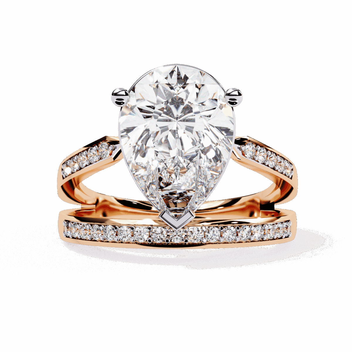 5.75 Carat Pear Cut Solitaire in Bezel Setting  Image 9