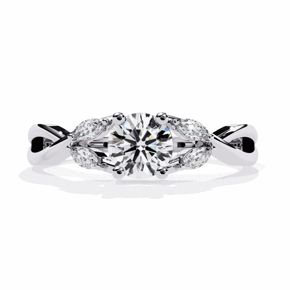 0.5 Carat Round Cut Classic Diamond Band  Image 1