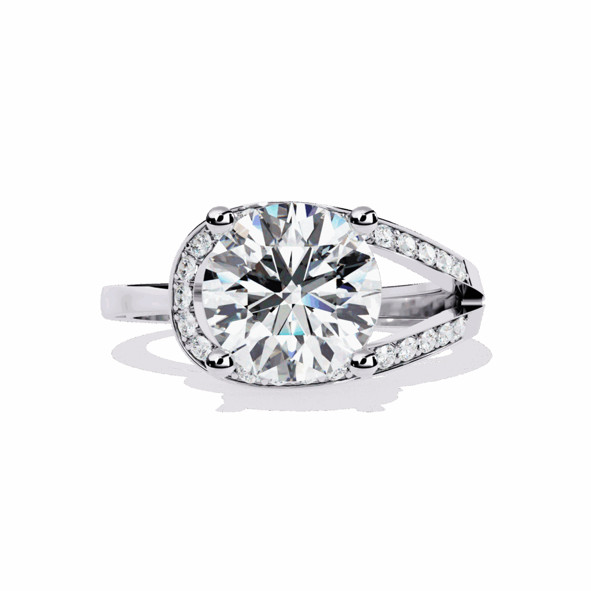 3 Carat Round Cut Day and Night Ring  Image 1