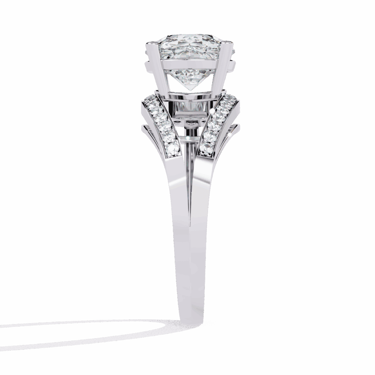 3 Carat Round Cut Day and Night Ring  Image 3