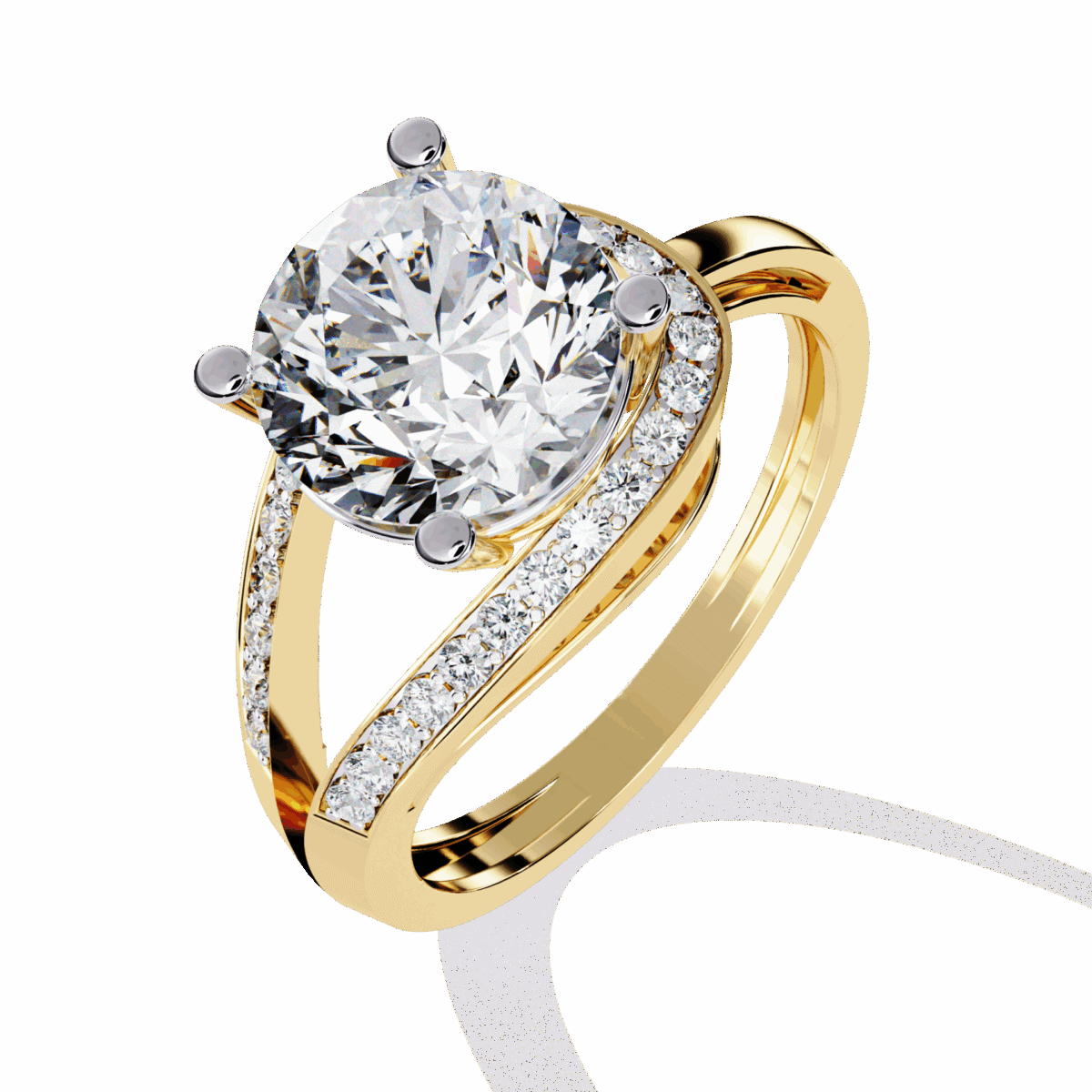 3 Carat Round Cut Day and Night Ring  Image 6