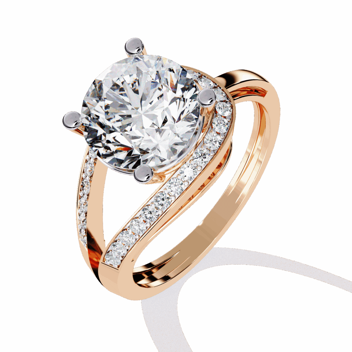 3 Carat Round Cut Day and Night Ring  Image 10
