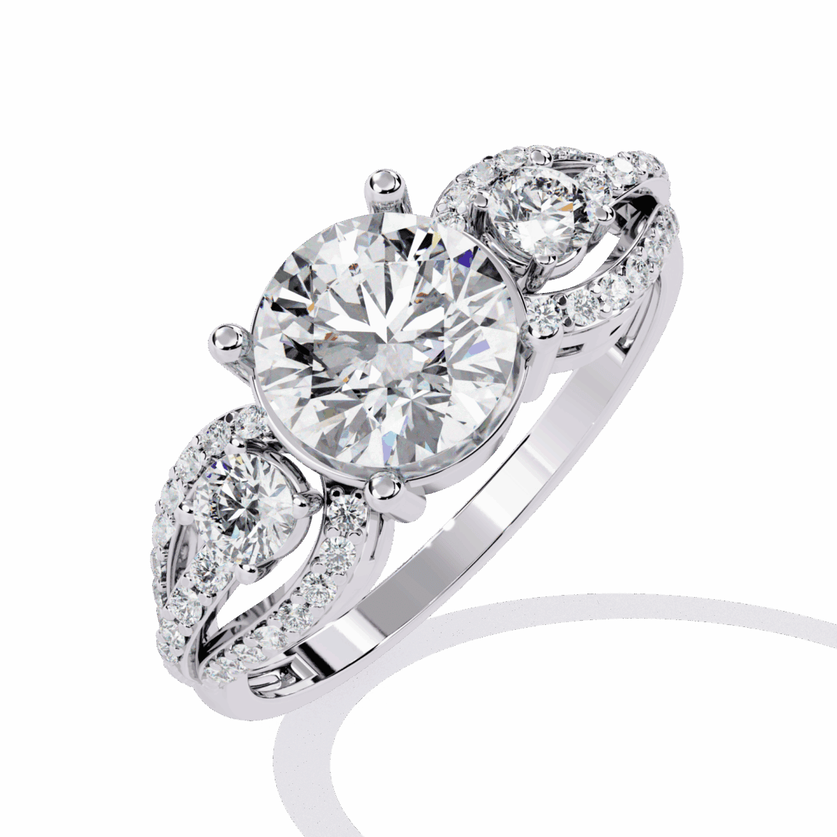 1.75 Carat Round Cut Day and Night Ring  Image 2