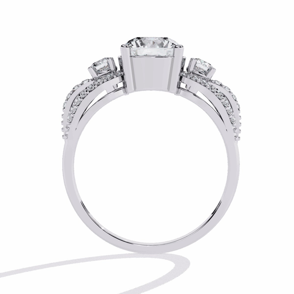1.75 Carat Round Cut Day and Night Ring  Image 4
