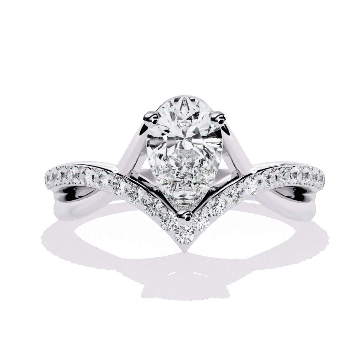 1 Carat Pear Cut Modern Essential Ring  Image 1