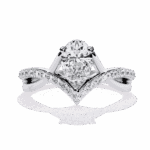 1 Carat Pear Cut Modern Essential Ring