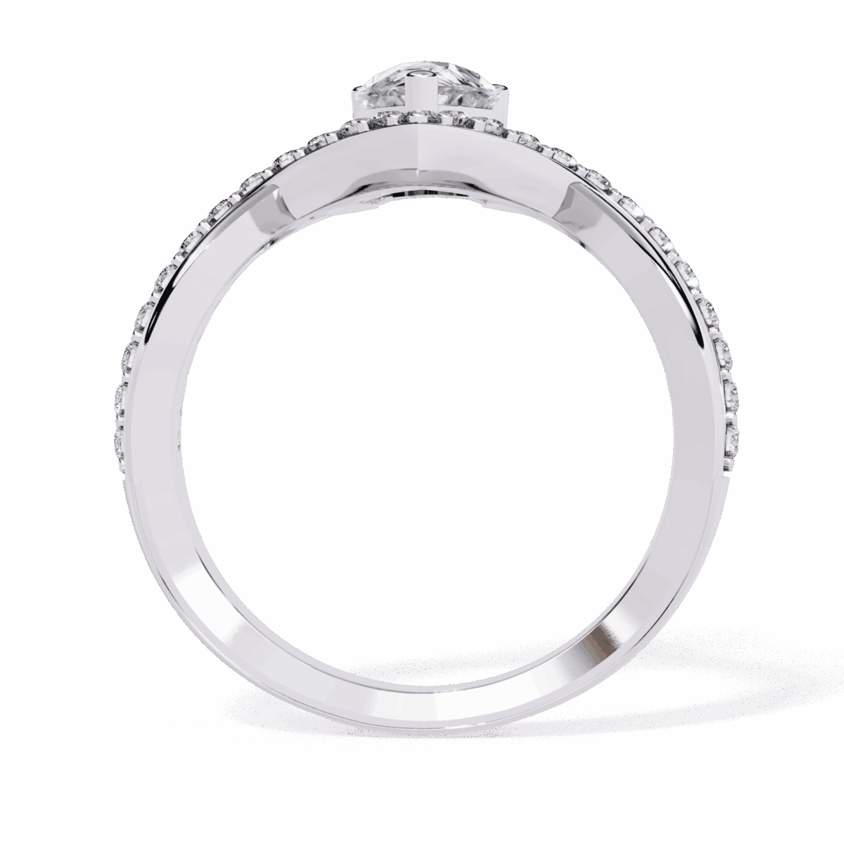 1 Carat Pear Cut Modern Essential Ring  Image 4