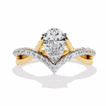 1 Carat Pear Cut Modern Essential Ring - Image 5