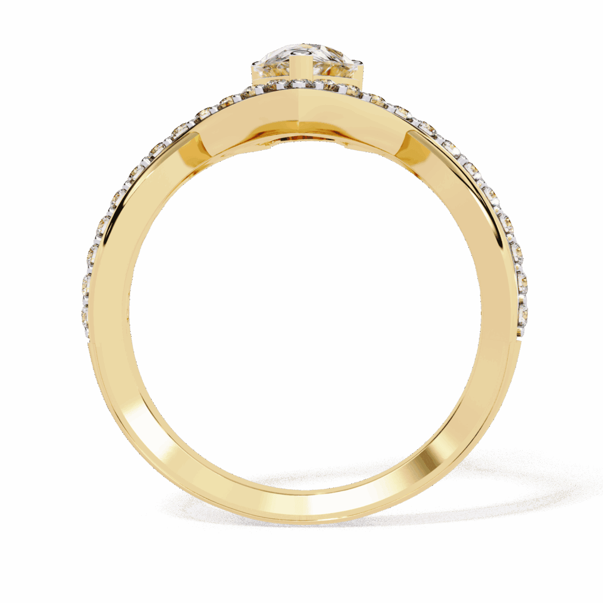 1 Carat Pear Cut Modern Essential Ring  Image 8