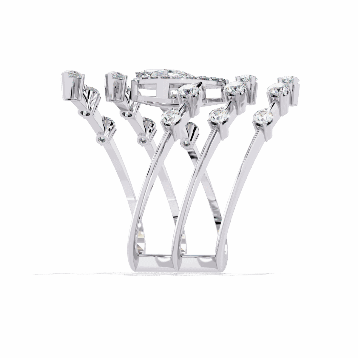 1.25 Carat Marquise and Pear Cut Party Ready Cocktail Ring  Image 3