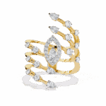 1.25 Carat Marquise and Pear Cut Party Ready Cocktail Ring - Image 5