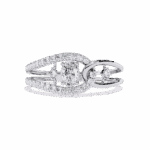 0.35 Carat Oval and Round Cut Day and Night Ring